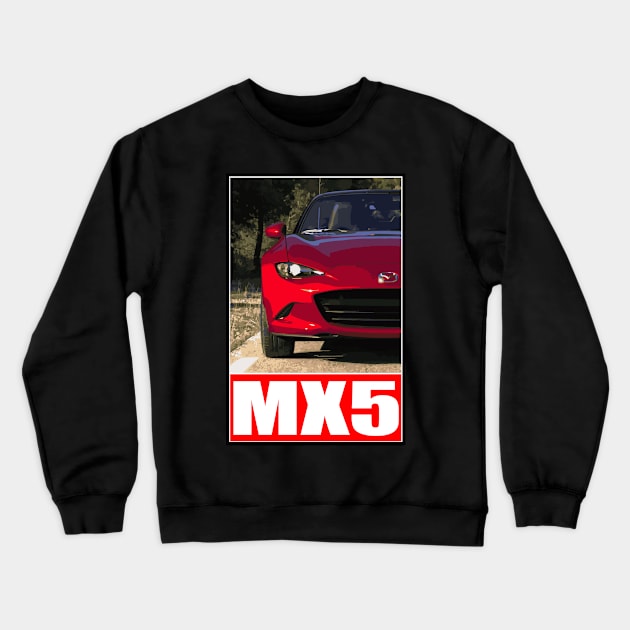 Mazda MX5 Crewneck Sweatshirt by 5thmonkey